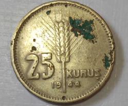 TÜRKİYE CUMHURİYETİ 1944 25 KURUŞ ( T)