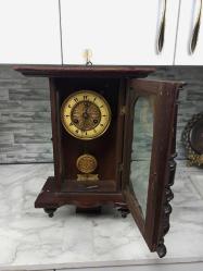 Antika Osmanlı Dönemi Altın Varak İşlemeli Koleksiyonluk Duvar Saati