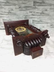 Antika Osmanlı Dönemi Altın Varak İşlemeli Koleksiyonluk Duvar Saati