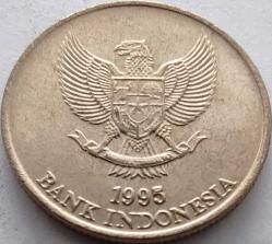 Endonezya 1995 50 Rupiah Komodo Ejderi Temalı Pirinç-Pirinç Kondisyon