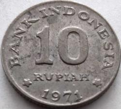 Endonezya 1971 10 Rupiah Pirinç Tabungan Nasional (Ulusal Tasarruf) Serisi