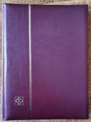 LEUCHTTRUM 32 YAPRAK 64 SAYFA, SİYAH ZEMİN, ASETAT AYRAÇLI, ASETAT BANTLI, ÇOK TEMİZ KULLANILMIŞ, DEĞERLİ  PULLAR İÇİN BÜYÜK BOY DEFTER.