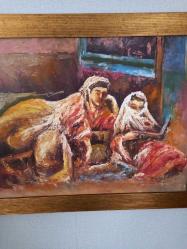 68x47cm eski İmzalı yagliboya tablo.