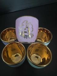 JSK Vintage Porselen Shot Bardağı / Likör Kadehi Seti - 6 Parça