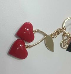 Orjinal Victoria's Secret Kırmızı Mineli Kalpli Çanta aksesuarı Charm Sıfır ürün