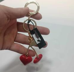 Orjinal Victoria's Secret Kırmızı Mineli Kalpli Çanta aksesuarı Charm Sıfır ürün