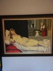 Titian ın ünlü urbinolu venüs tablosu yağlıboya tablo(repro.)