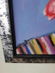 60x60cm Ayse perran yeseren imzalı karışık teknik/akrilik tablo