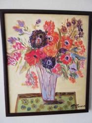 54x64 cm ayse perran yeseren imzalı karışık teknik/akrilik tablo