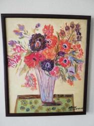 54x64 cm ayse perran yeseren imzalı karışık teknik/akrilik tablo