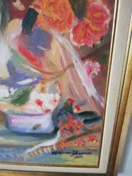 61x80cm ayse perran yeseren imzalı karışık teknik tablo