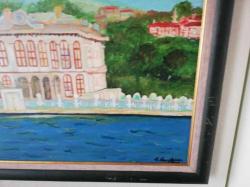 80x60cm ayse perran yeseren imzalı karisik teknik tablo