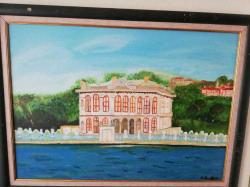 80x60cm ayse perran yeseren imzalı karisik teknik tablo