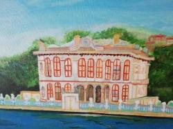 80x60cm ayse perran yeseren imzalı karisik teknik tablo