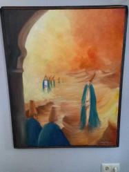 104x84cm Hasan Yağlıpınar İmzalı yagliboya tablo.