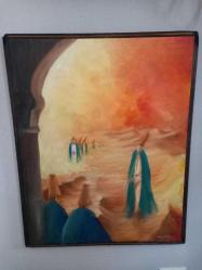 104x84cm Hasan Yağlıpınar İmzalı yagliboya tablo.