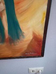 104x84cm Hasan Yağlıpınar İmzalı yagliboya tablo.