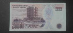 7.Emisyon 20000 Lira ( 20bin Türk Lirası /  Yirmi Bin) -C51 - Merkez Bankası görselli arka yüz  20.000 Türk Lirası - Mavi Binlik
