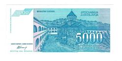 Yugoslavya 5000 Dinara 1994 ÇİL YKP8475