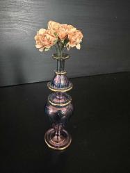 Vintage Üfleme Cam Parfümlük / Vazo