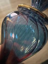 Vintage Üfleme Cam Parfümlük / Vazo