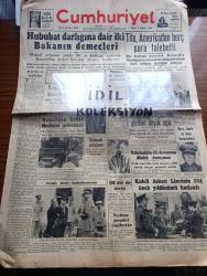 Cumhuriyet Gazetesi -  Turkish Newspaper - 3 Temmuz 1949 - köylüye makine yazan Nadir Nadi Başmakale - hububat darlığına dair iki bakanın demeçleri - Tito Amerika'dan borç para talep etti - Türkiye en pahalı memleket - Yeni ticaret Bakanı Vedat Dicleli dış ticaret rejimimizi anlattı - gençliğin şehir meclisini protestosu fotoğraf - Sabahattin Ali davasının dünkü duruşması - Bulgar başbakanı Dimitrov öldü - İstanbul'da yaptırılmak istenen 500 odalı otel meselesi - Kuleli Askeri lisesinin 104. Yıldönümü kutlandı fotoğraf - Ağrı dağı'nda Nuh'un gemisini aramak için İstanbul'a gelen 4 kişilik Amerikan heyeti - haftanın şakaları yazan Burhan Felek - Dıhki ile Bükai yazan Falih Rıfkı Atay - Celal Bayar'ın Ege seyahati - mevsimin ilk yüzme müsabakaları yapıldı - otomobil yarışları bugün yapılıyor - İstanbul Ankara boks müsabakalarının neticeleri - İstanbul köprüleri yazan Haluk Yusuf Şehsuvaroğlu - Perihan Altındağ Sözeri ve Müzeyyen Senar Cağaloğlu Çiftesaraylarda - Suzan Yakar Rutkay