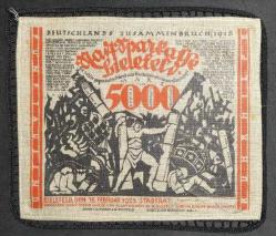Çok Nadir Almanya Bielefeld 5.000 Mark 1923 İpek Keten Notgeld