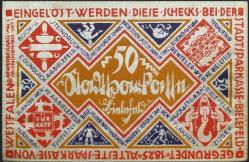 Almanya Biefeld 50 Mark 1922 İpek Notgeld