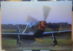 North American P-51 Mustang eskort avcı uçağı Kartpostal - Arkası Boş - Uçak Kartpostal