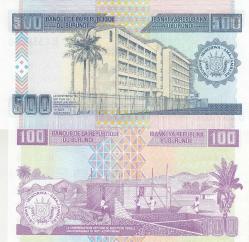 BRUNDİ 2013 - 2024 YILI 100 VE 500 FRANCS / ÇİL KONDİSYON