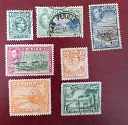 LOT.16 » İngiliz Sömürgeleri Kral George VI _ damgalı lot