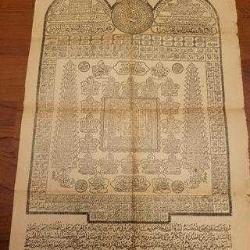 TAŞ BASKI İMAN KAĞIDI. ANADOLU İNANÇ TARİHİNDE BÜYÜK ÖNEM TAŞIR. NADİRATTAN.