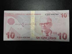 9. EMİSYON 10 TÜRK LİRASI F 203 456789 ÇİL ( MERDİVEN ) TCM 5614