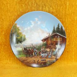 VINTAGE SELTMANN WEIDEN ALMANYA ÜRETİMİ CHRISTIAN LUCKEL İMZALI RAST IM GASTHOF HANDA MOLA SINIRLI ÜRETİM PORSELEN DUVAR TABAĞI