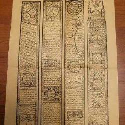 TAŞ BASKI VEFK TILSIM KORUYUCU DUALAR. KOLEKSİYONLUK. NADİR.