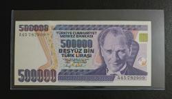 7.EMİSYON NADİR A SERİSİ 500.000 LİRA ÇİL KONDİSYONDA