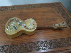 Antika Napoli Italyan El Yapimi Sedef islemeli Gitar Muzik Kutusu