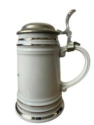 Antika Zin Kapaklı Alman Tankart Bira Bardağı