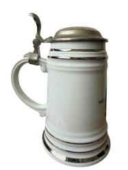 Antika Zin Kapaklı Alman Tankart Bira Bardağı