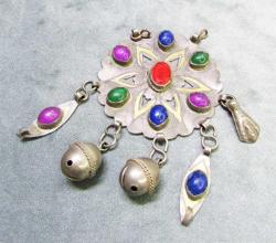 AnTiKa TAŞLI GÜMÜŞ BüYüK KOLYe UCU...