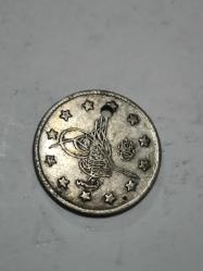 Sultan abdülhamit Gümüş 2 Kuruş orjinaldir 1293/24 ( Delikli)