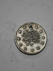 Sultan abdülhamit Gümüş 2 Kuruş orjinaldir 1293/24 ( Delikli)