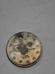 Sultan abdülhamit Gümüş 2 Kuruş orjinaldir 1293/31 ( Delikli)