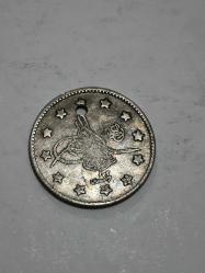 Sultan abdülhamit Gümüş 2 Kuruş orjinaldir 1293/22 ( Delikli)