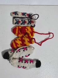 Eskilerden El işi tığ Örme Patik Otantik - dekorluk mini boy 5 cm 3 çift