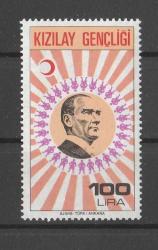 1979 TÜRKİYE KIZILAY GENÇLİĞİ YARDIM 100 LİRA (KG94) MNH