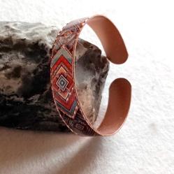 Bakır el işçilikli lüks bilezik - İnce dar model BLZ-İNC-01