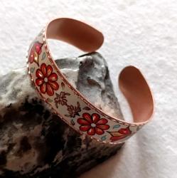 Bakır el işçilikli lüks bilezik - İnce dar model BLZ-İNC-02