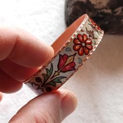 Bakır el işçilikli lüks bilezik - İnce dar model BLZ-İNC-02