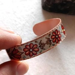 Bakır el işçilikli lüks bilezik - İnce dar model BLZ-İNC-02